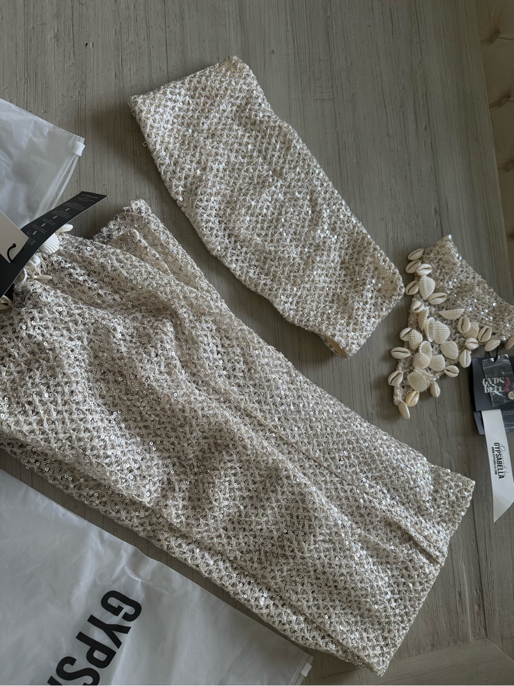 Neutral Crochet Two-Piece Skirt Set – Beige - Picture 10 of 11